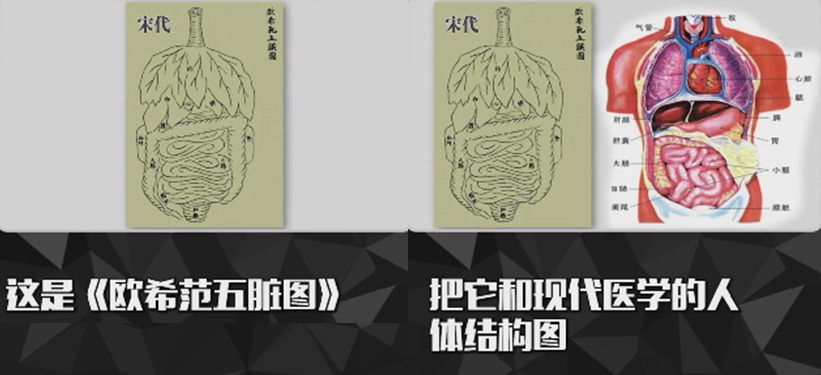 《欧西范五脏图》,宋朝人已经开始手绘人体器官了